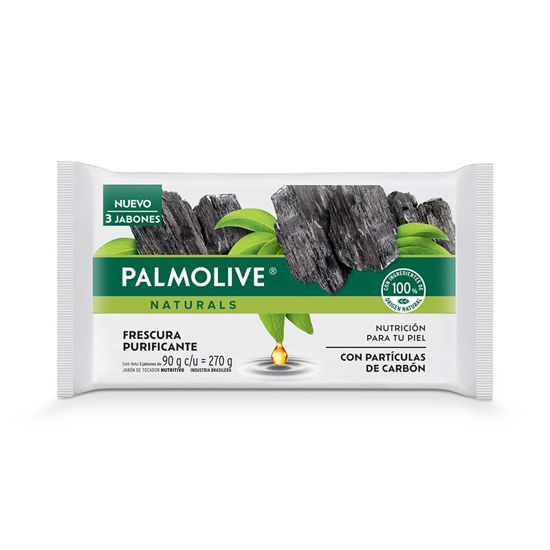 Palmolive® Naturals Sensación Purificante con partículas de carbón Jabón en barra Palmolive® Naturals Sensación Purificante con partículas de carbón Jabón en barra